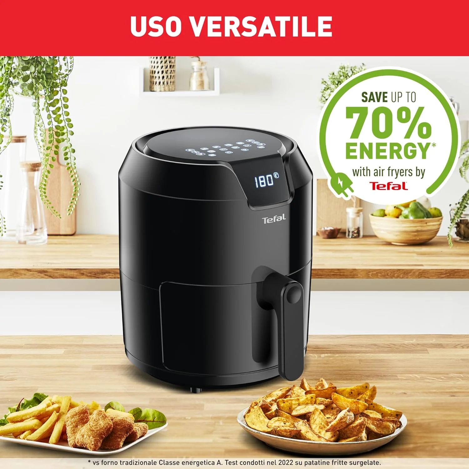 سرخ کن هوا تفال EY4018 Easy Fry Precision XL | 1500 وات | ظرفیت 4.2 لیتر | برنامه های خودکار | صفحه نمایش دیجیتال | تایمر | بدون چربی/روغن | مشکی سرخ کن هوا تفال EY4018 Easy Fry Precision XL | 1500 وات | ظرفیت 4.2 لیتر | برنامه های خودکار | صفحه نمایش دیجیتال | تایمر | بدون چربی/روغن | مشکی