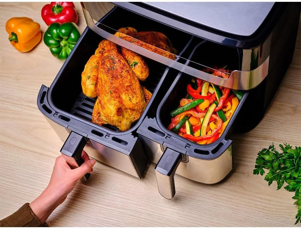 سرخ کن تفال (EY905D) Dual Easy Fry & Grill نقره ای مشکی (EY905D) سرخ کن تفال (EY905D) Dual Easy Fry & Grill نقره ای مشکی (EY905D)
