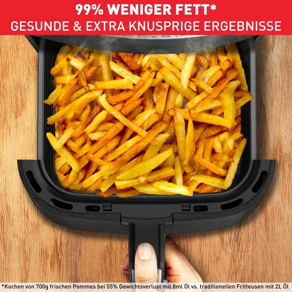 سرخ کن و گریل تفال مدل Fry & Grill Power 2-in-1 | 1400 وات | 4.2 لیتر | سرخ کن هوا + کتاب دستور پخت دیجیتال و کفگیر Ingenio | صفحه گریل آلومینیومی دایکاست | 8 برنامه پخت | مناسب تا 6 نفر سرخ کن و گریل تفال مدل Fry & Grill Power 2-in-1 | 1400 وات | 4.2 لیتر | سرخ کن هوا + کتاب دستور پخت دیجیتال و کفگیر Ingenio | صفحه گریل آلومینیومی دایکاست | 8 برنامه پخت | مناسب تا 6 نفر