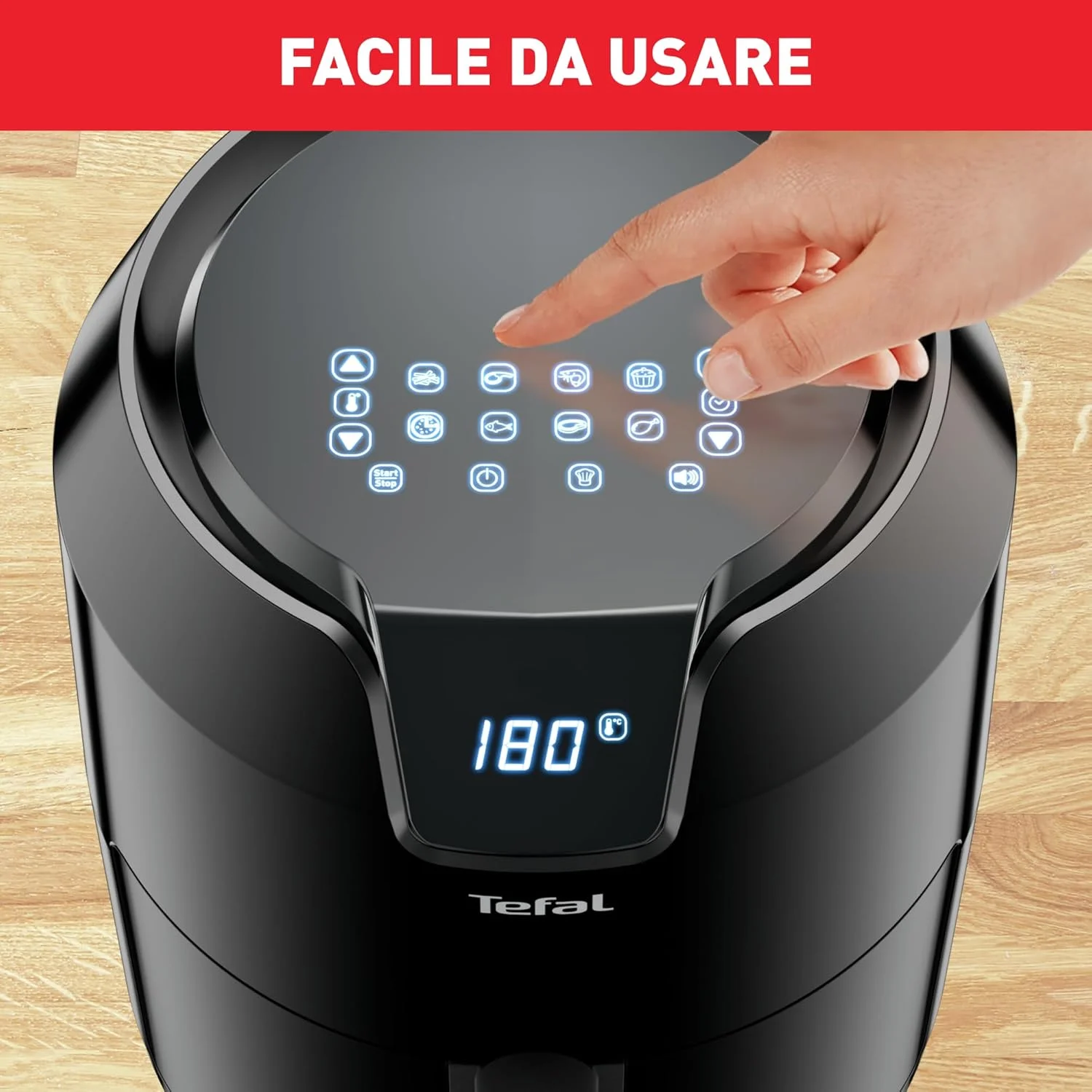 سرخ کن هوا تفال EY4018 Easy Fry Precision XL | 1500 وات | ظرفیت 4.2 لیتر | برنامه های خودکار | صفحه نمایش دیجیتال | تایمر | بدون چربی/روغن | مشکی سرخ کن هوا تفال EY4018 Easy Fry Precision XL | 1500 وات | ظرفیت 4.2 لیتر | برنامه های خودکار | صفحه نمایش دیجیتال | تایمر | بدون چربی/روغن | مشکی
