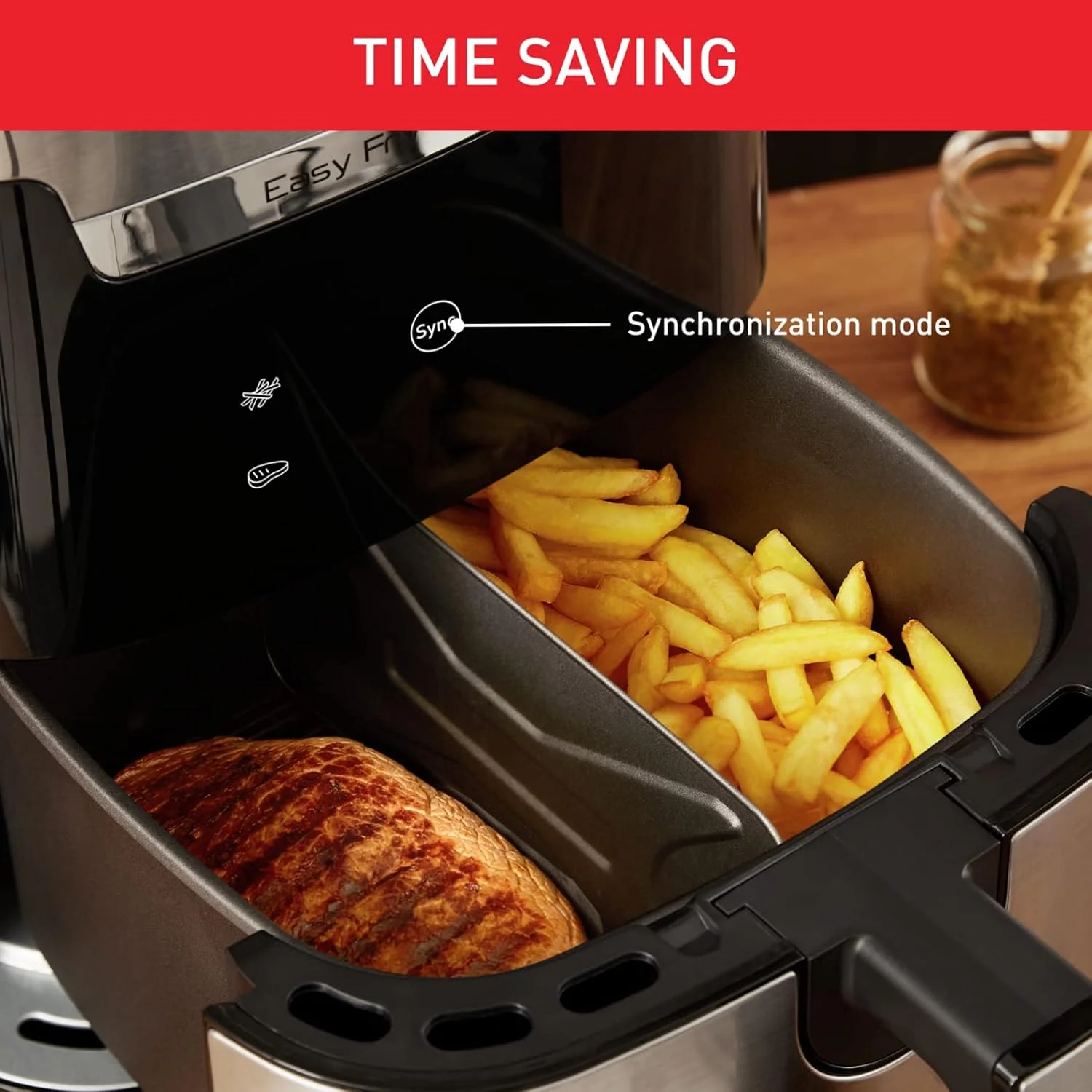 سرخ کن و گریل دیجیتال تفال Easy Fry&Grill 2-in-1 XXL ظرفیت 6.5 لیتر 1830 وات دارای جداکننده Flexcook برای پخت دوگانه سرخ کن + گریل 8 برنامه اتوماتیک تایمر دمای قابل تنظیم EY801D27 سرخ کن و گریل دیجیتال تفال Easy Fry&Grill 2-in-1 XXL ظرفیت 6.5 لیتر 1830 وات دارای جداکننده Flexcook برای پخت دوگانه سرخ کن + گریل 8 برنامه اتوماتیک تایمر دمای قابل تنظیم EY801D27