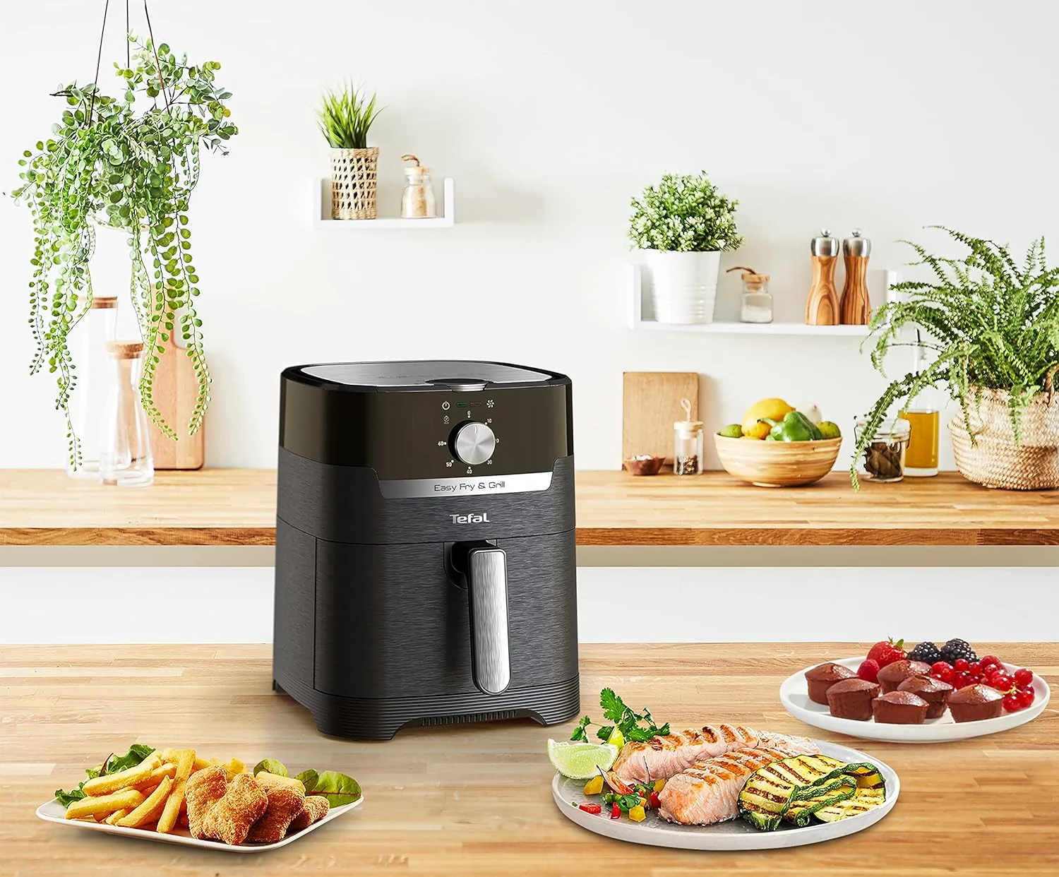 سرخ کن هوا و گریل کلاسیک تفال EY5018 Easy Fry، تکنولوژی 2 در 1 (سرخ کن هوا و گریل)، با ظرفیت: 4.2 لیتر، دمای قابل تنظیم، تایمر، مشکی سرخ کن هوا و گریل کلاسیک تفال EY5018 Easy Fry، تکنولوژی 2 در 1 (سرخ کن هوا و گریل)، با ظرفیت: 4.2 لیتر، دمای قابل تنظیم، تایمر، مشکی