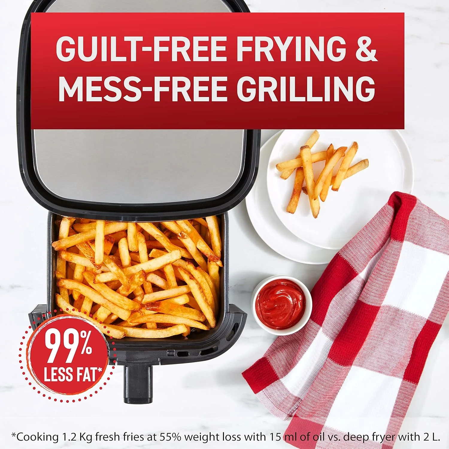 سرخ کن و گریل دیجیتال تفال مدل Easy Fry & Grill Precision، 2 در 1، ظرفیت 4.2 لیتر، مشکی سرخ کن و گریل دیجیتال تفال مدل Easy Fry & Grill Precision، 2 در 1، ظرفیت 4.2 لیتر، مشکی