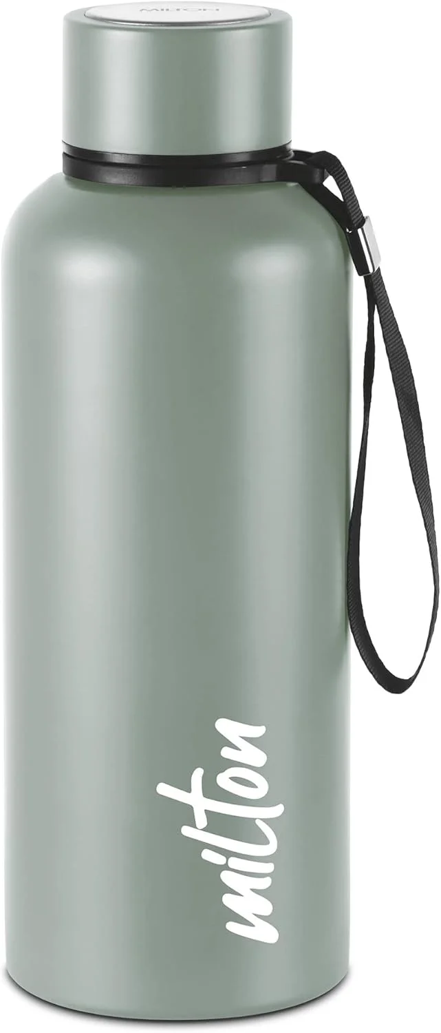 بطری ترموستیل میلتون مدل Aura 750، ظرفیت 750 میلی لیتر، خاکستری | 24 ساعت گرم و سرد | حمل آسان | ضد زنگ | ضد نشت | چای | قهوه | دفتر | باشگاه | خانه | آشپزخانه | پیاده روی | کوهنوردی | بطری مسافرتی