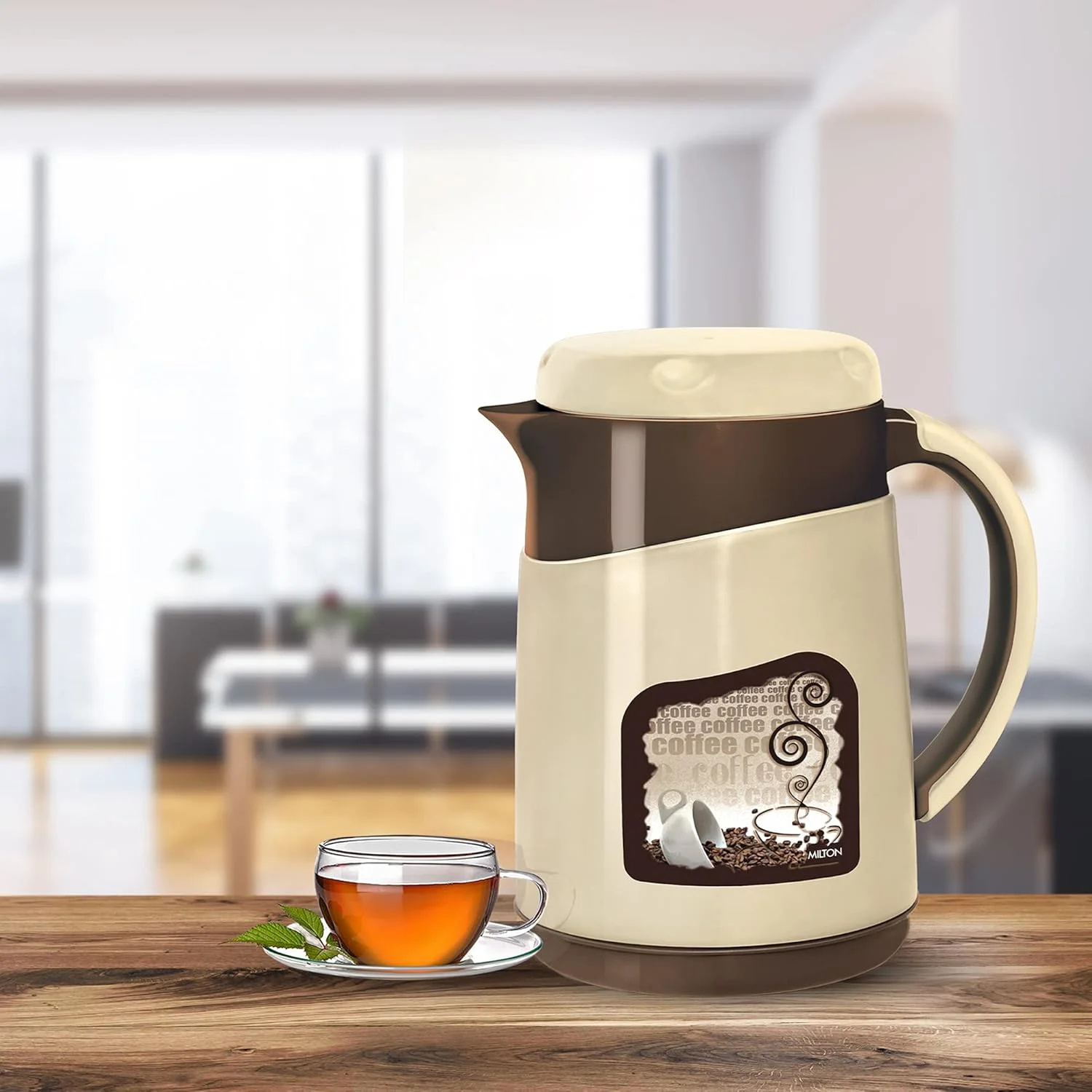 پارچ استیل عایق میلتون مدل Viva Tuff 750، یک عدد، 760 میلی لیتر، قهوه ای | فاقد BPA | مناسب برای نوشیدنی های گرم و سرد | حمل آسان | ضد نشت | پارچ چای | پارچ قهوه | پارچ آب | مناسب برای نوشیدنی های گرم