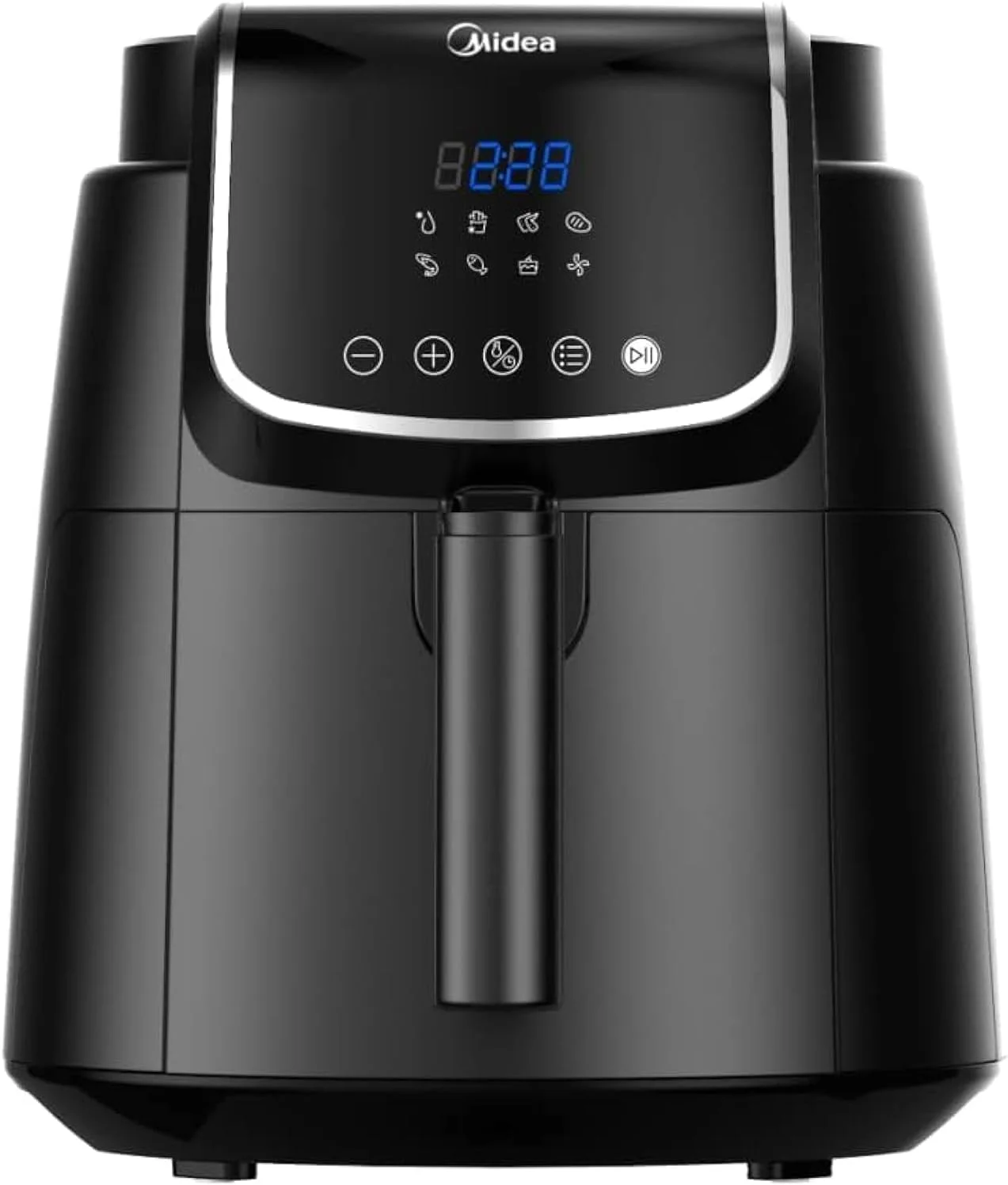 سرخ کن هوا دیجیتال 4.7 لیتری میدیا مدل MFCN40D2 با توان 1500 وات و فناوری Dual Cyclone Rapid Hot برای سرخ کردن، گریل کردن، برشته کردن، کباب کردن، پختن، تست کردن، تایمر تا 60 دقیقه و کنترل دما تا 200 درجه سانتیگراد