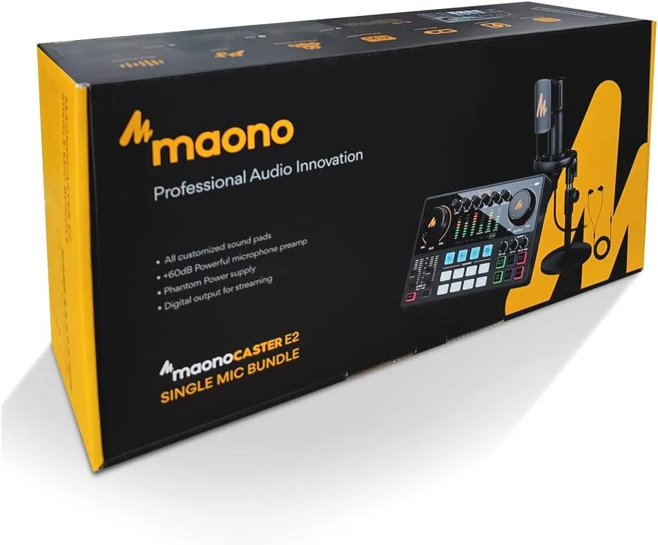 پکیج تجهیزات پادکست همه کاره Maonocaster AME2A با میکروفون کاندنسر XLR برای ضبط، استریم، صداگذاری، یوتیوب، کامپیوتر، گیتار - مشکی پکیج تجهیزات پادکست همه کاره Maonocaster AME2A با میکروفون کاندنسر XLR برای ضبط، استریم، صداگذاری، یوتیوب، کامپیوتر، گیتار - مشکی