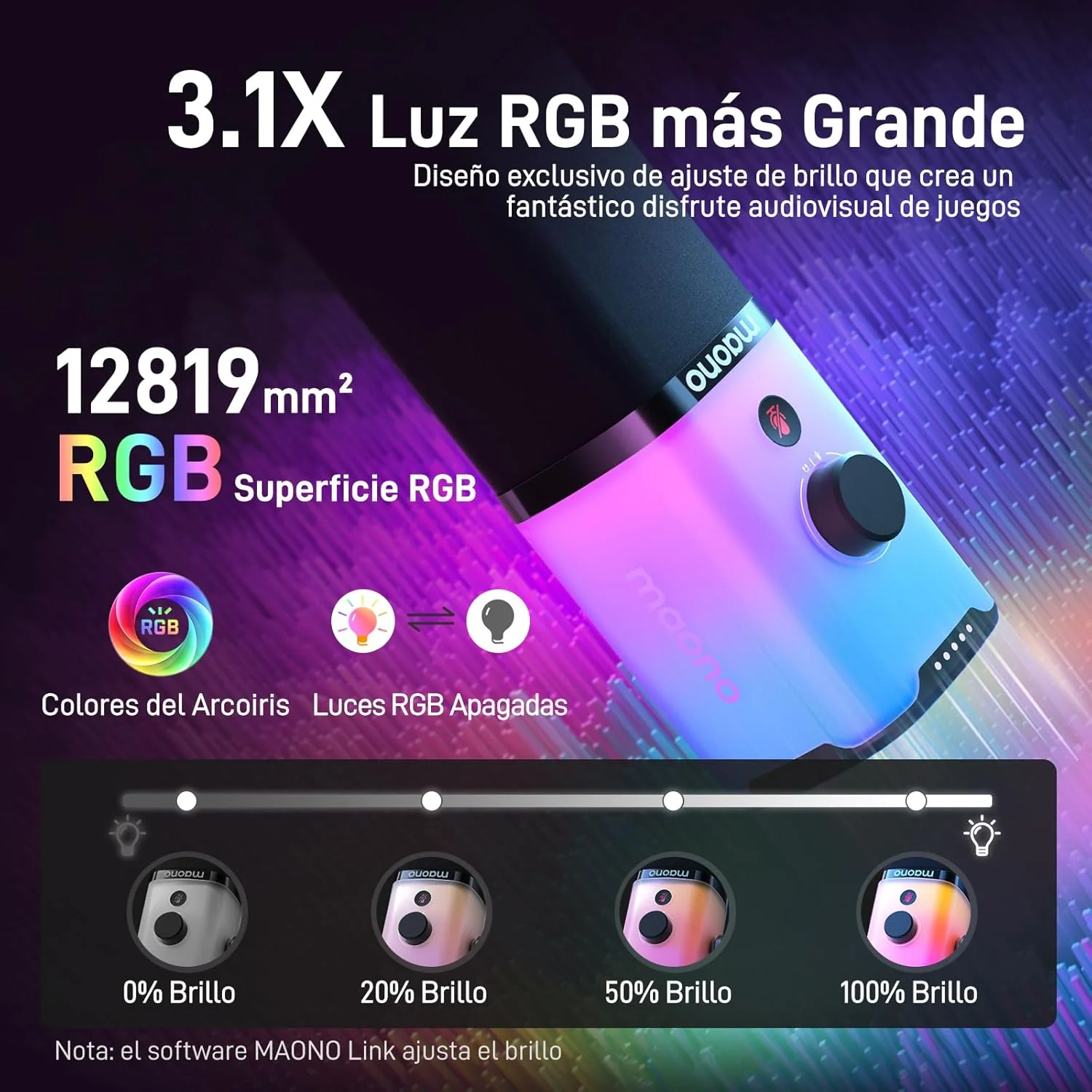 میکروفون گیمینگ USB XLR ماونو: میکروفون RGB داینامیک با نرم افزار برای استریمینگ، پادکست، ضبط صدا در یوتیوب، میکروفون کامپیوتر با حذف نویز، سکوت، گین، PD100X (RGB) میکروفون گیمینگ USB XLR ماونو: میکروفون RGB داینامیک با نرم افزار برای استریمینگ، پادکست، ضبط صدا در یوتیوب، میکروفون کامپیوتر با حذف نویز، سکوت، گین، PD100X (RGB)