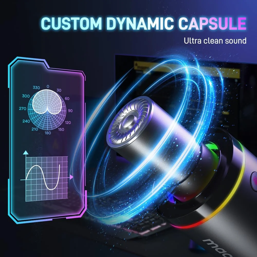 میکروفون پادکست XLR/USB برند MAONO، میکروفون دینامیک PC برای ضبط، استریمینگ، بازی و صداگذاری، میکروفون فلزی با نرم افزار، قابلیت قطع صدا با لمس، جک هدفون، دکمه تنظیم گین و کنترل صدا - PD200X میکروفون پادکست XLR/USB برند MAONO، میکروفون دینامیک PC برای ضبط، استریمینگ، بازی و صداگذاری، میکروفون فلزی با نرم افزار، قابلیت قطع صدا با لمس، جک هدفون، دکمه تنظیم گین و کنترل صدا - PD200X
