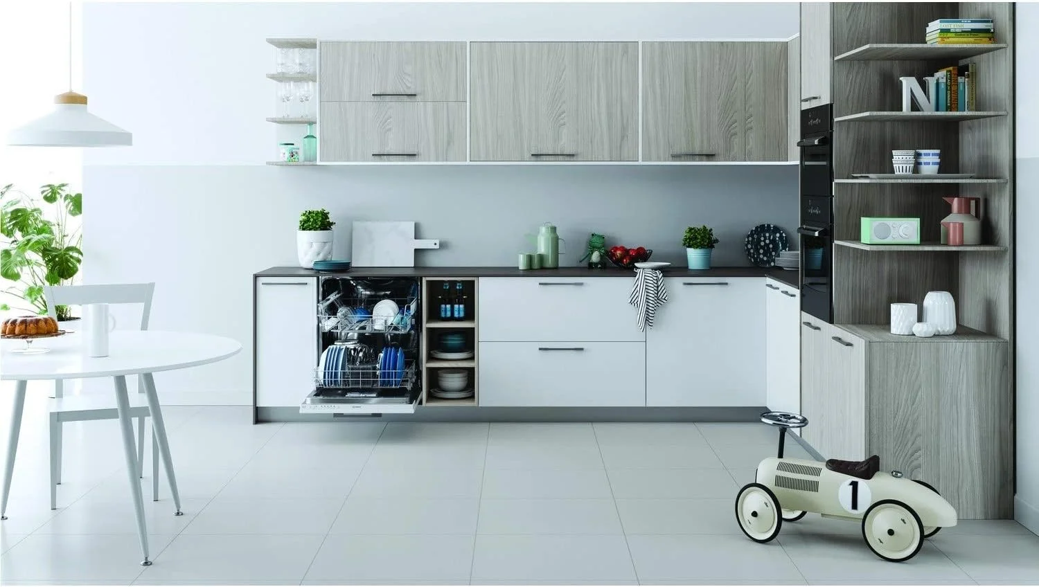 ماشین ظرفشویی توکار تمام اتوماتیک 13 نفره ایندزیت، ظرفیت 11 لیتر، سفید ماشین ظرفشویی توکار تمام اتوماتیک 13 نفره ایندزیت، ظرفیت 11 لیتر، سفید