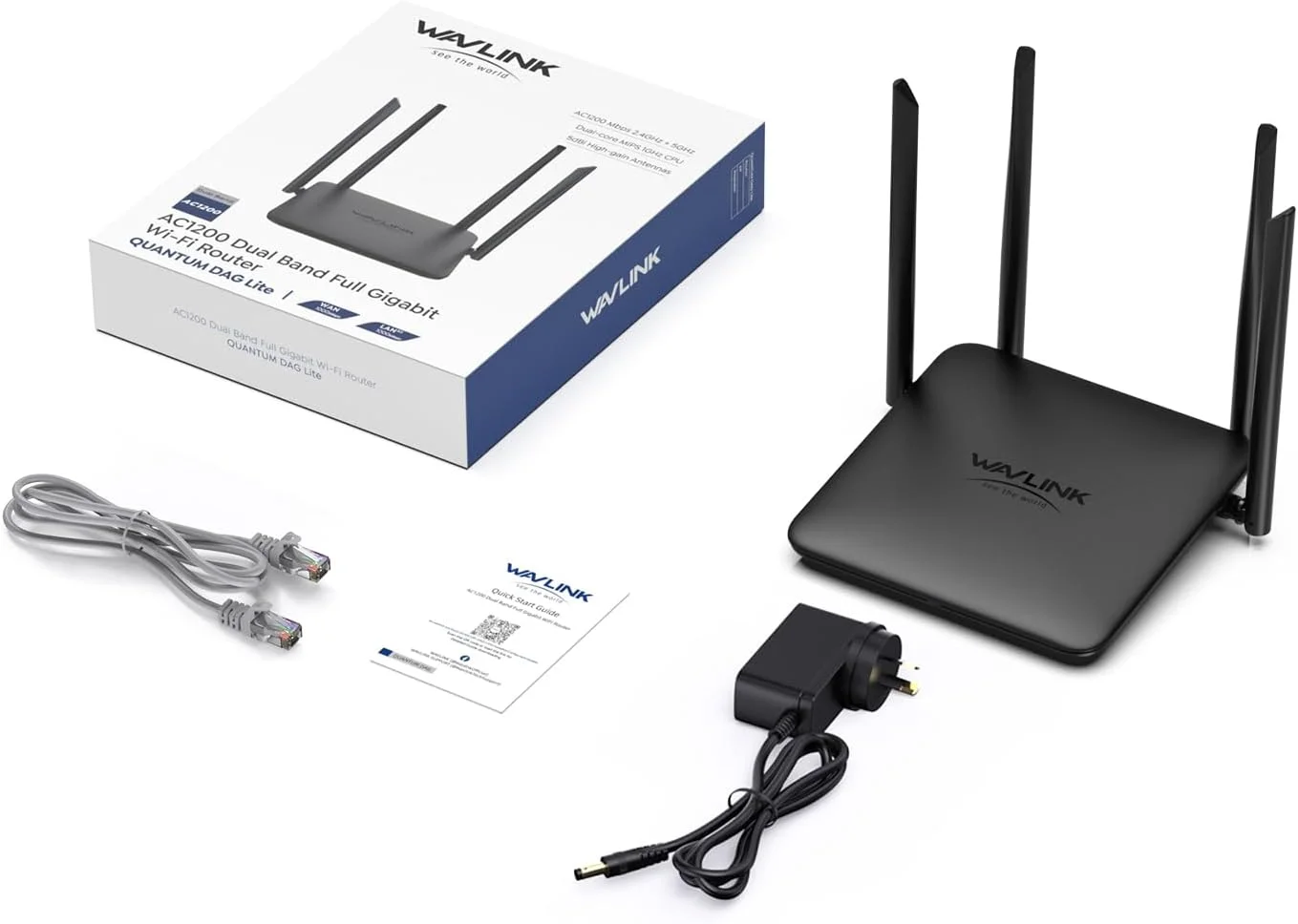 روتر وای فای WAVLINK AC1200 دو بانده 2.4 گیگاهرتز و 5 گیگاهرتز، روتر اینترنت با پورت های گیگابیتی اترنت، روتر بی سیم دوربرد برای خانه، پشتیبانی از حالت های روتر/AP/تقویت کننده، MU-MIMO، IPV6 روتر وای فای WAVLINK AC1200 دو بانده 2.4 گیگاهرتز و 5 گیگاهرتز، روتر اینترنت با پورت های گیگابیتی اترنت، روتر بی سیم دوربرد برای خانه، پشتیبانی از حالت های روتر/AP/تقویت کننده، MU-MIMO، IPV6