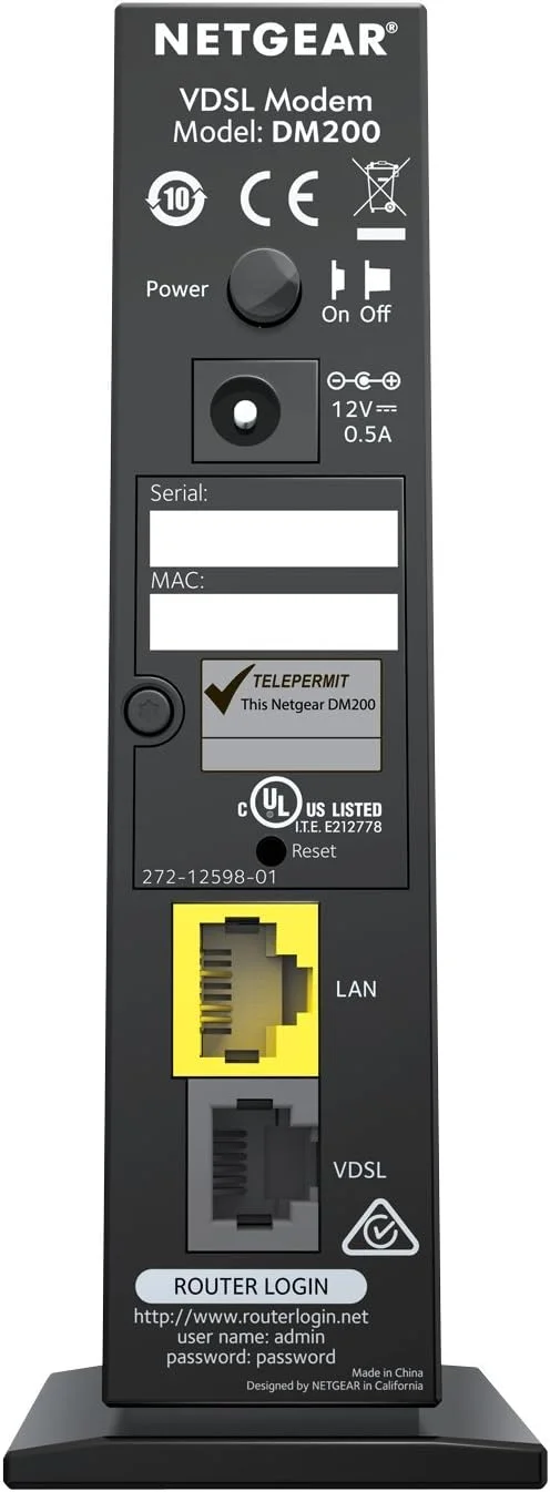مودم DSL پهن باند پرسرعت NETGEAR (DM200-100NAS). سازگار با CenturyLink، Verizon و Frontier) مودم DSL پهن باند پرسرعت NETGEAR (DM200-100NAS). سازگار با CenturyLink، Verizon و Frontier)