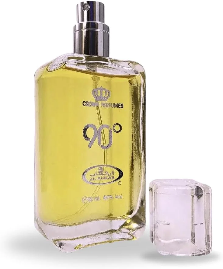ادو پرفیوم 90° الرحاب - 50 میلی لیتر (1.7 اونس)، رایحه های ماندگار و لوکس عربی، عطر برای مردان و زنان