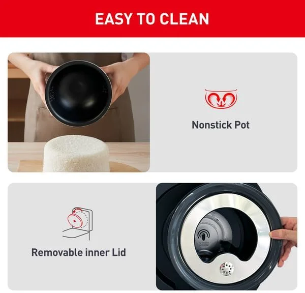 پلوپز تفال مادون قرمز دور RK8868 - 1450 وات، تکنولوژی القای حرارتی، منطق فازی با دیگ کروی، 1.5 لیتر، 13 برنامه پخت و پز، مشکی پلوپز تفال مادون قرمز دور RK8868 - 1450 وات، تکنولوژی القای حرارتی، منطق فازی با دیگ کروی، 1.5 لیتر، 13 برنامه پخت و پز، مشکی