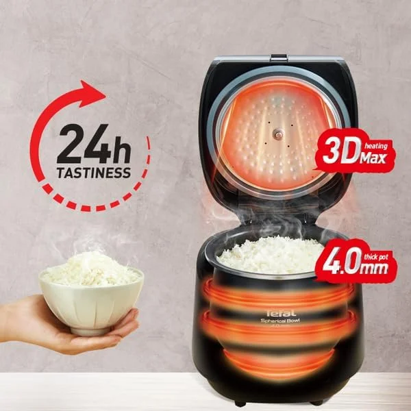 پلوپز تفال Easy Rice Max RK7378 - توان 806 وات، منطق فازی با دیگ کروی، ظرفیت 1.8 لیتر، 12 برنامه پخت و پز، مشکی پلوپز تفال Easy Rice Max RK7378 - توان 806 وات، منطق فازی با دیگ کروی، ظرفیت 1.8 لیتر، 12 برنامه پخت و پز، مشکی