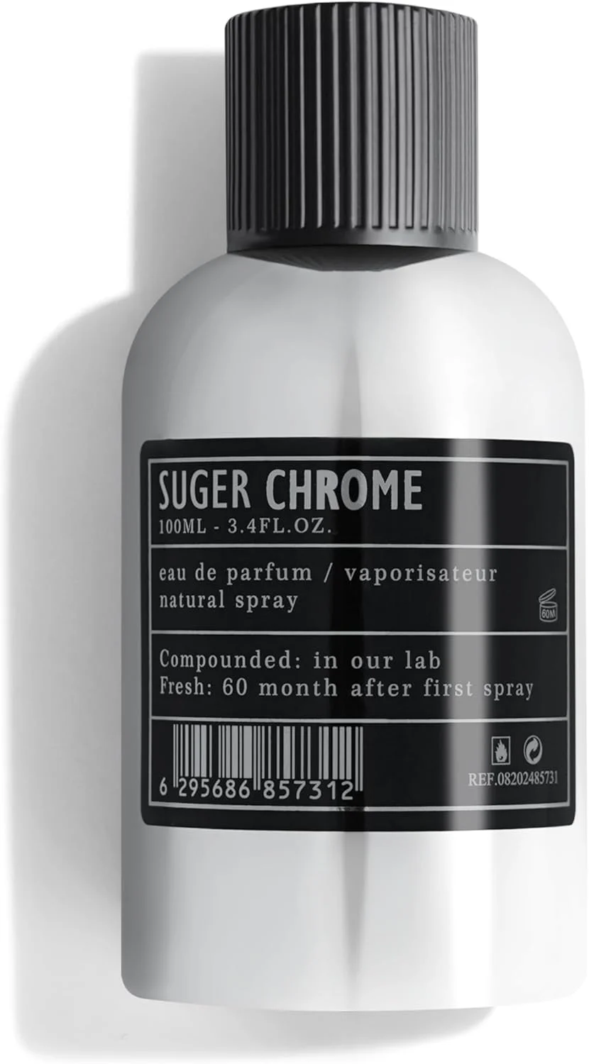 عطر унисекс ARO FAC By AMD Perfumes Suger Chrome - عطر کلاسیک مردانه و زنانه - رایحه های ماندگار مردانه و زنانه با ترکیبی از نت های چوبی ادو پرفیوم EDP 100ml