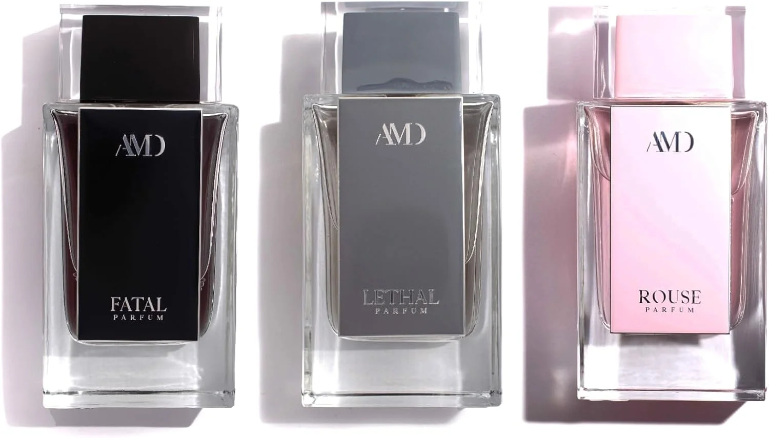 عطرهای AMD مدل Fatal Lethal و Rouse برای مردان و زنان - بسته 3 عددی - بهترین هدیه از عطرهای ممتاز - عطرهای کلاسیک مردانه و زنانه ادو پرفیوم EDP 100ml
