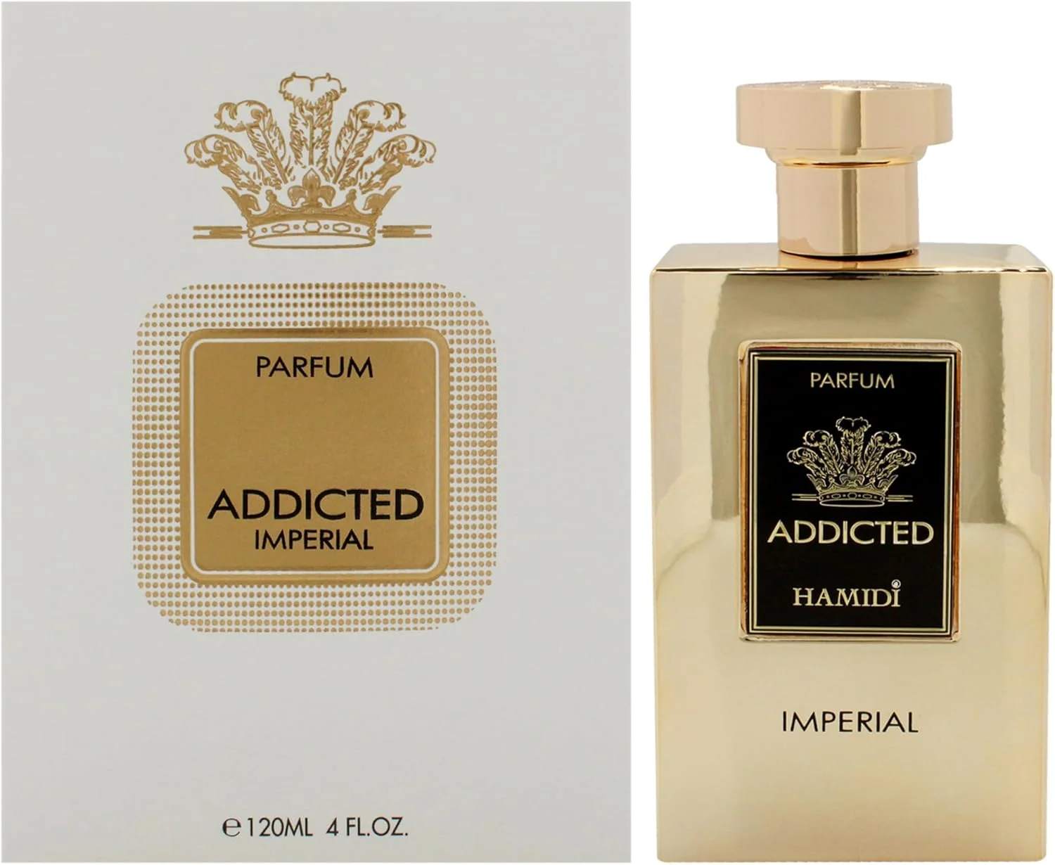 پرفیوم غیر الکلی زنانه حمیدی بای آرماف مدل Addicted Imperial حجم 120 میل
