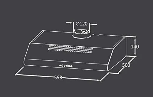هود بازچرخانی معمولی 60 سانتی متری میدیا، نقره ای - 60F15، 1 سال گارانتی هود بازچرخانی معمولی 60 سانتی متری میدیا، نقره ای - 60F15، 1 سال گارانتی