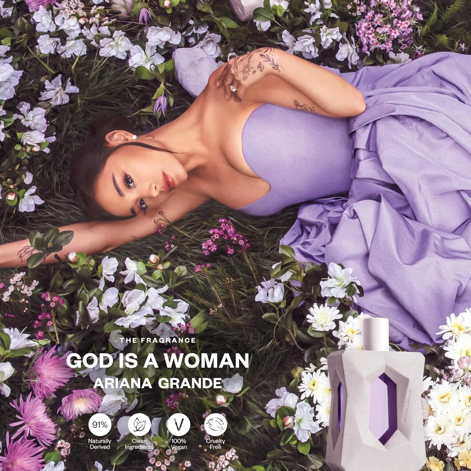 عطر ادو پرفیوم زنانه آریانا گرانده God is a Woman - رایحه میوه ای مشک برای زنان - عطر زنانه با رایحه های زنبق، گلابی، وانیل و چوب سدر - 30 میلی لیتر عطر ادو پرفیوم زنانه آریانا گرانده God is a Woman - رایحه میوه ای مشک برای زنان - عطر زنانه با رایحه های زنبق، گلابی، وانیل و چوب سدر - 30 میلی لیتر