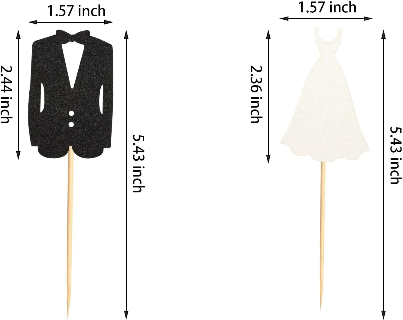آرتسدیت 24 عدد تاپر کاپ کیک عروس و داماد، لباس عروس و تاکسیدو، مناسب برای جشن عروسی، نامزدی، سالگرد و تزیین کیک آرتسدیت 24 عدد تاپر کاپ کیک عروس و داماد، لباس عروس و تاکسیدو، مناسب برای جشن عروسی، نامزدی، سالگرد و تزیین کیک