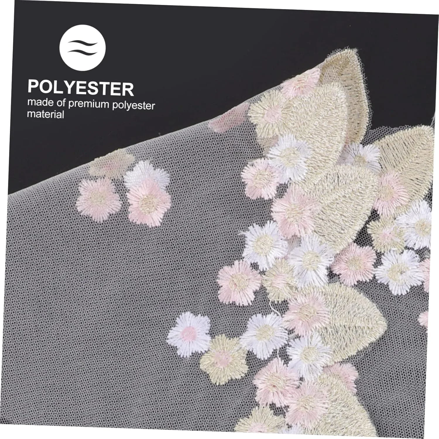 FUHULU 1 رول توری گیپور طرح لباس عروسکی، لوازم جانبی، گل، رنگی برای کودکان، رومیزی، خیاطی، توری تزئینی عروسی، تور رنگی گلدوزی شده، طرح تزئینی، نوارهای صورتی