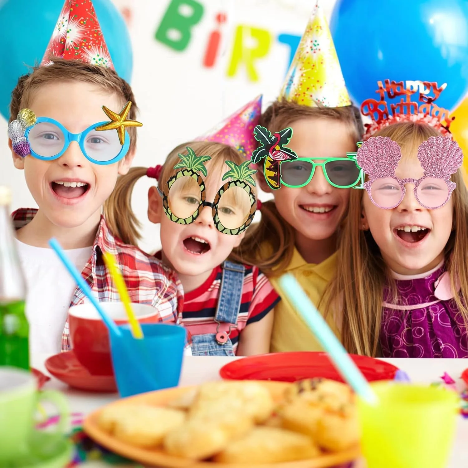 عینک آفتابی مهمانی Benting - 6 جفت عینک فانتزی هاوایی، لوازم جانبی مهمانی لباس فانتزی استوایی، هدایای مهمانی سرگرم کننده تابستانی کودکان، دکوراسیون لوازم مهمانی با تم ساحل عینک آفتابی مهمانی Benting - 6 جفت عینک فانتزی هاوایی، لوازم جانبی مهمانی لباس فانتزی استوایی، هدایای مهمانی سرگرم کننده تابستانی کودکان، دکوراسیون لوازم مهمانی با تم ساحل