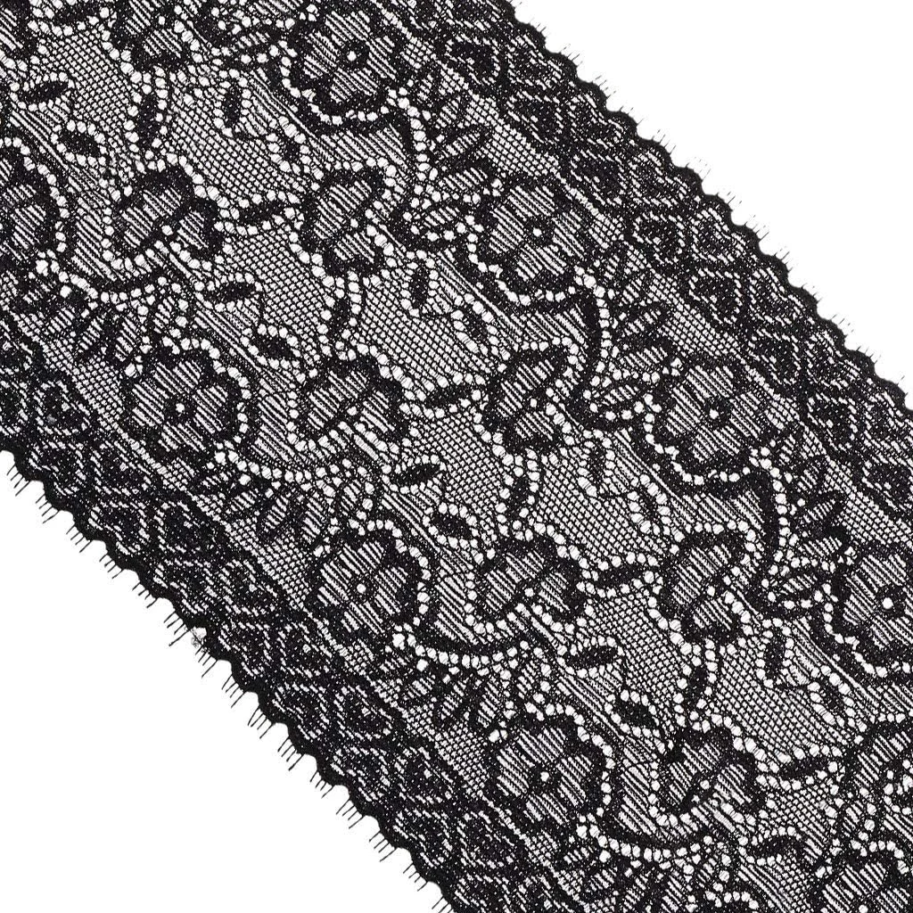 یون‌ژی دامن لباس 5 یارد نوار توری مژه تزئینی لوازم جانبی DIY لباس گل‌دار خیاطی دکوراسیون منزل لوازم لباس - مشکی، 9.5 سانتی‌متر، سایز: 25 سانتی‌متر، رنگ: سفید (رنگ: مشکی، سایز: 9.5 سانتی‌متر)