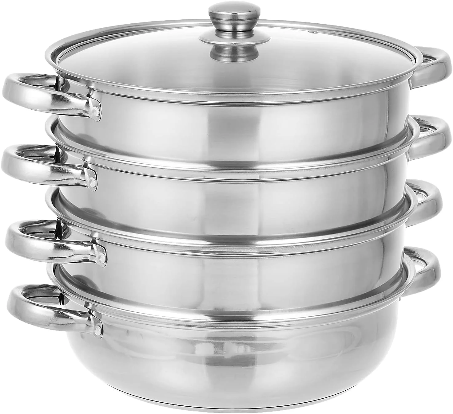 بخارپز 4 طبقه استیل رویال فورد / 30CM1X8، نقره ای، RF10427