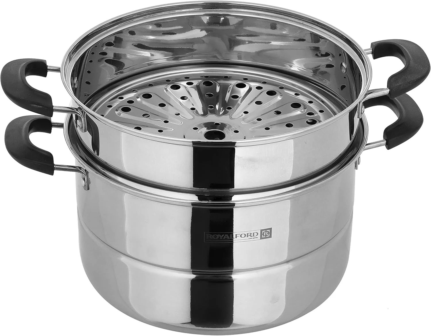 بخارپز دو طبقه استیل رویال فورد 26 سانتی متری (7.3 لیتر) 1X8