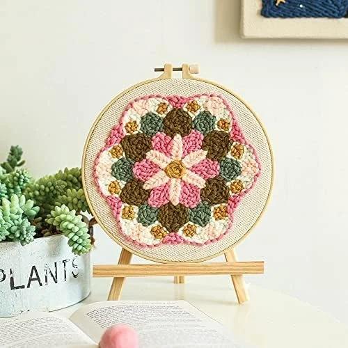 کیت های شروع سوزن پانچ KASTWAVE برای مبتدیان، کودکان و بزرگسالان، کیت مبتدی قلاب بافی فرش کارتونی با الگو، نخ، حلقه های گلدوزی برای لوازم ابزار سوزن پانچ DIY، 7.9x7.9 اینچ کیت های شروع سوزن پانچ KASTWAVE برای مبتدیان، کودکان و بزرگسالان، کیت مبتدی قلاب بافی فرش کارتونی با الگو، نخ، حلقه های گلدوزی برای لوازم ابزار سوزن پانچ DIY، 7.9x7.9 اینچ