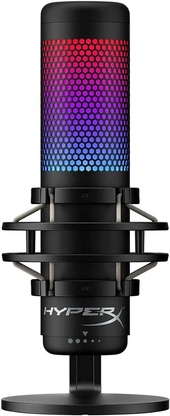 میکروفون USB کاندنسر RGB هایپرایکس QuadCast S برای PC، PS4 و Mac، دارای پایه ضد لرزش، چهار الگوی قطبی، فیلتر پاپ، کنترل گین، مناسب برای بازی، استریم و پادکست (بازسازی شده) میکروفون USB کاندنسر RGB هایپرایکس QuadCast S برای PC، PS4 و Mac، دارای پایه ضد لرزش، چهار الگوی قطبی، فیلتر پاپ، کنترل گین، مناسب برای بازی، استریم و پادکست (بازسازی شده)
