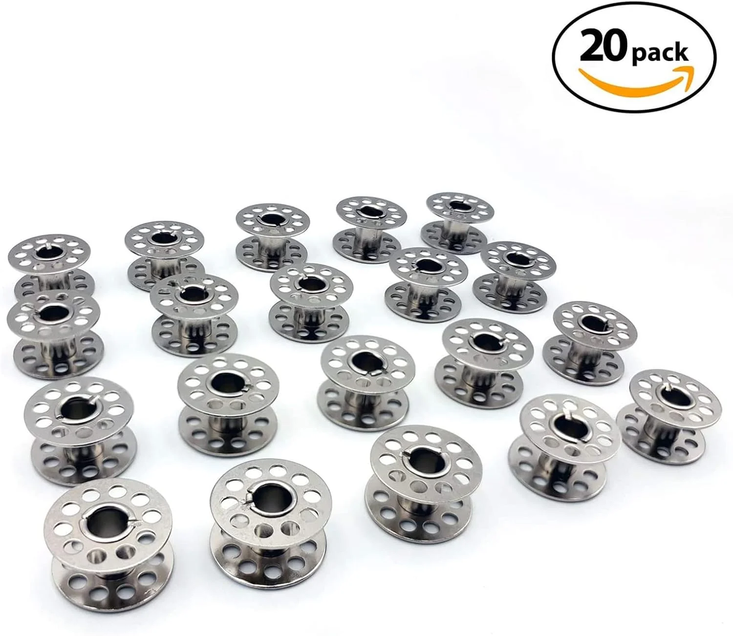 الکدون ماسوره، ماسوره فلزی، 20 عدد ماسوره برای چرخ خیاطی، ماسوره ممتاز برای چرخ خیاطی برادر/سینگر/بیبی لاک، ماسوره چرخ خیاطی سایز استاندارد، لوازم جانبی چرخ خیاطی