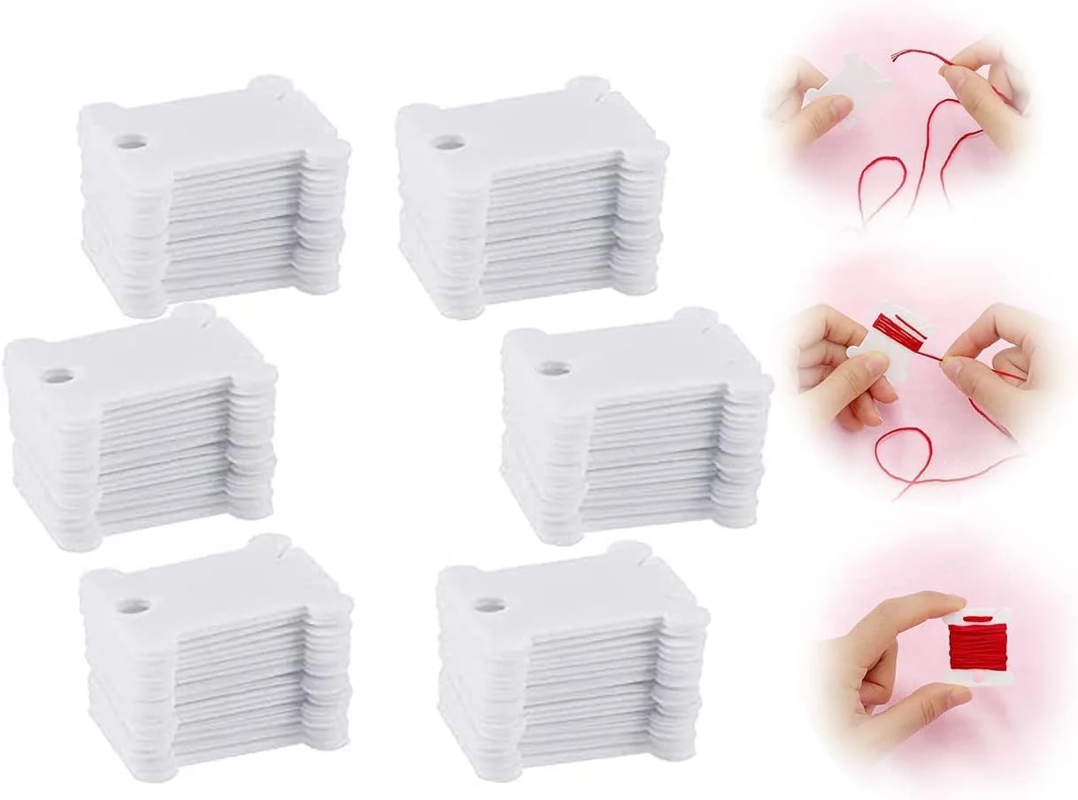 الکدون 120 عدد ماسوره نخ پلاستیکی - سازمان دهنده ایده آل نخ برای گلدوزی، خیاطی و صنایع دستی DIY، راه حل ایده آل برای نگهداری نخ های پنبه ای