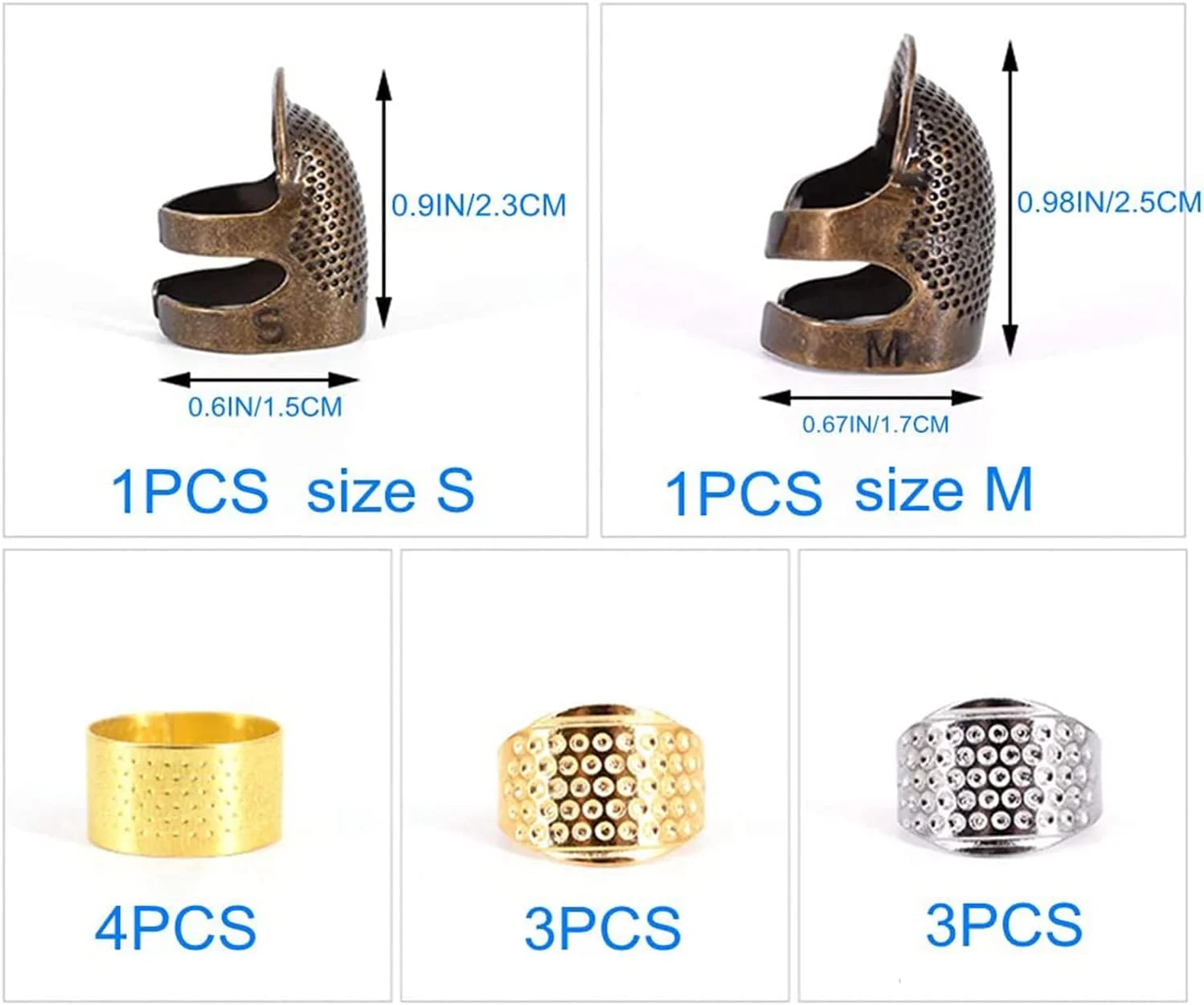 انگشتانه خیاطی قابل تنظیم ELECDON، لوازم جانبی و ملزومات خیاطی مسی ممتاز، محافظ انگشت بادوام و محکم، لوازم جانبی خیاطی راحت، انگشتانه برای خیاطی دستی (12 عددی) انگشتانه خیاطی قابل تنظیم ELECDON، لوازم جانبی و ملزومات خیاطی مسی ممتاز، محافظ انگشت بادوام و محکم، لوازم جانبی خیاطی راحت، انگشتانه برای خیاطی دستی (12 عددی)