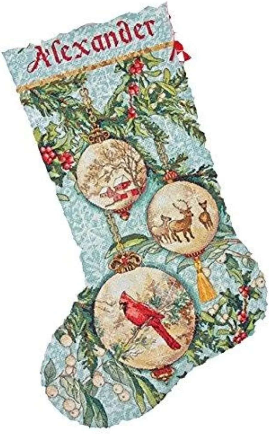 ست گلدوزی جوراب کریسمس Dimensions X Stitch II مدل Enchanted Ornament، ابعاد 40.6 x 33 x 1.27 سانتی متر
