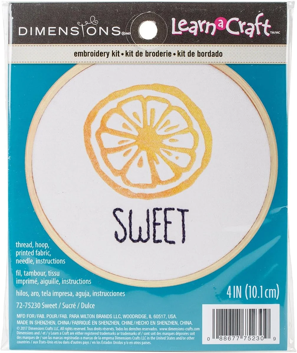 کیت گلدوزی مینیاتوری مبتدی Dimensions مدل 'Sweet' Short N' Sweet، سایز 4 اینچ کیت گلدوزی مینیاتوری مبتدی Dimensions مدل 'Sweet' Short N' Sweet، سایز 4 اینچ