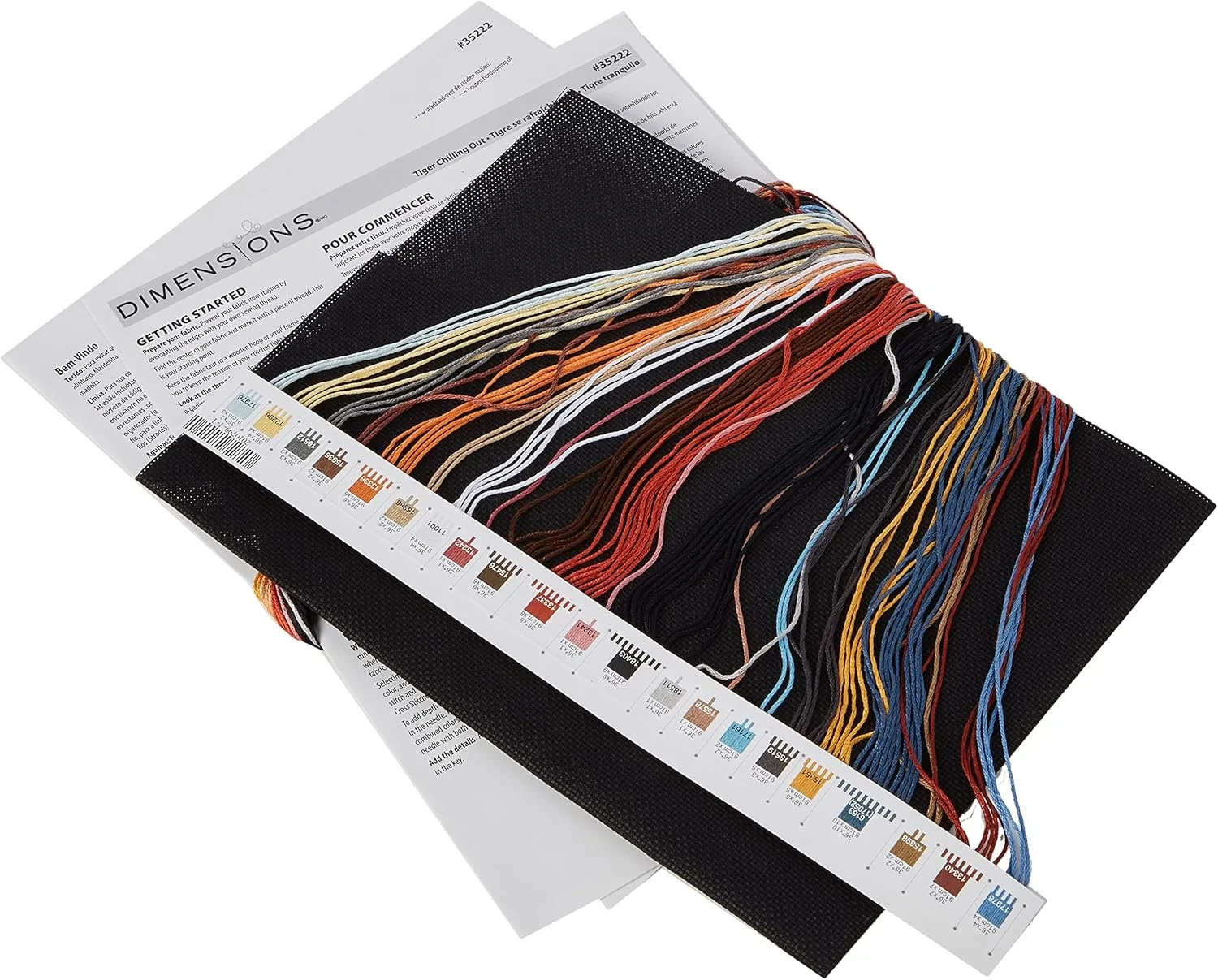 کیت گلدوزی شمارشی ابعاد طرح "ببر در حال استراحت"، آیدا مشکی 18 کانت، 23x36 سانتی متر کیت گلدوزی شمارشی ابعاد طرح "ببر در حال استراحت"، آیدا مشکی 18 کانت، 23x36 سانتی متر