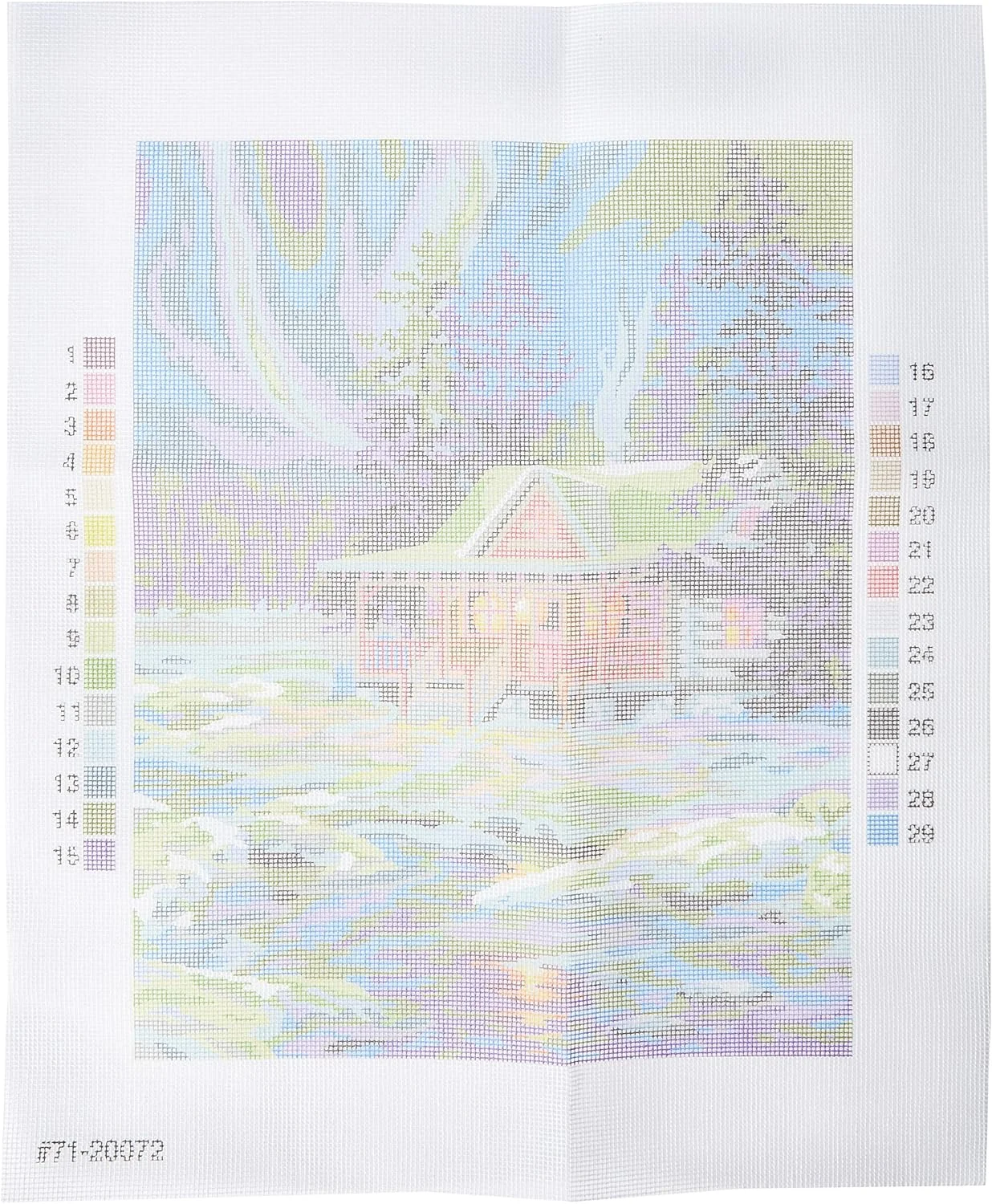 کیت سوزندوزی Dimensions، کلبه آسمان زمستانی، 28x35 سانتیمتر، آبی کیت سوزندوزی Dimensions، کلبه آسمان زمستانی، 28x35 سانتیمتر، آبی