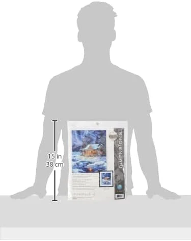 کیت سوزندوزی Dimensions، کلبه آسمان زمستانی، 28x35 سانتیمتر، آبی کیت سوزندوزی Dimensions، کلبه آسمان زمستانی، 28x35 سانتیمتر، آبی