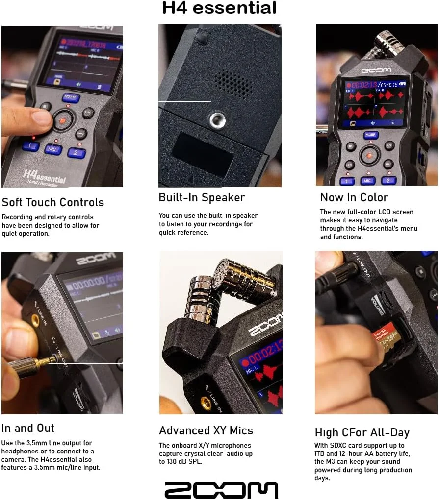 بسته ضبط کننده دستی 4 مسیره زوم مدل H4essential به همراه 2 عدد میکروفون دینامیک پادکست زوم مدل ZDM-1، هدفون ZHP-1، سه پایه TPS-4، بادگیر و کابل XLR بسته ضبط کننده دستی 4 مسیره زوم مدل H4essential به همراه 2 عدد میکروفون دینامیک پادکست زوم مدل ZDM-1، هدفون ZHP-1، سه پایه TPS-4، بادگیر و کابل XLR