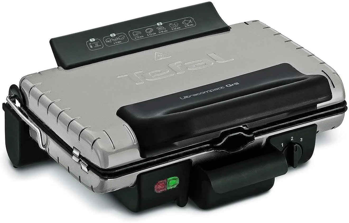 گریل تفال، باربیکیو / گریل فوق العاده جمع و جور، 1700 وات، نقره ای، مدل Gc302B28 "حداقل 1 سال گارانتی سازنده"