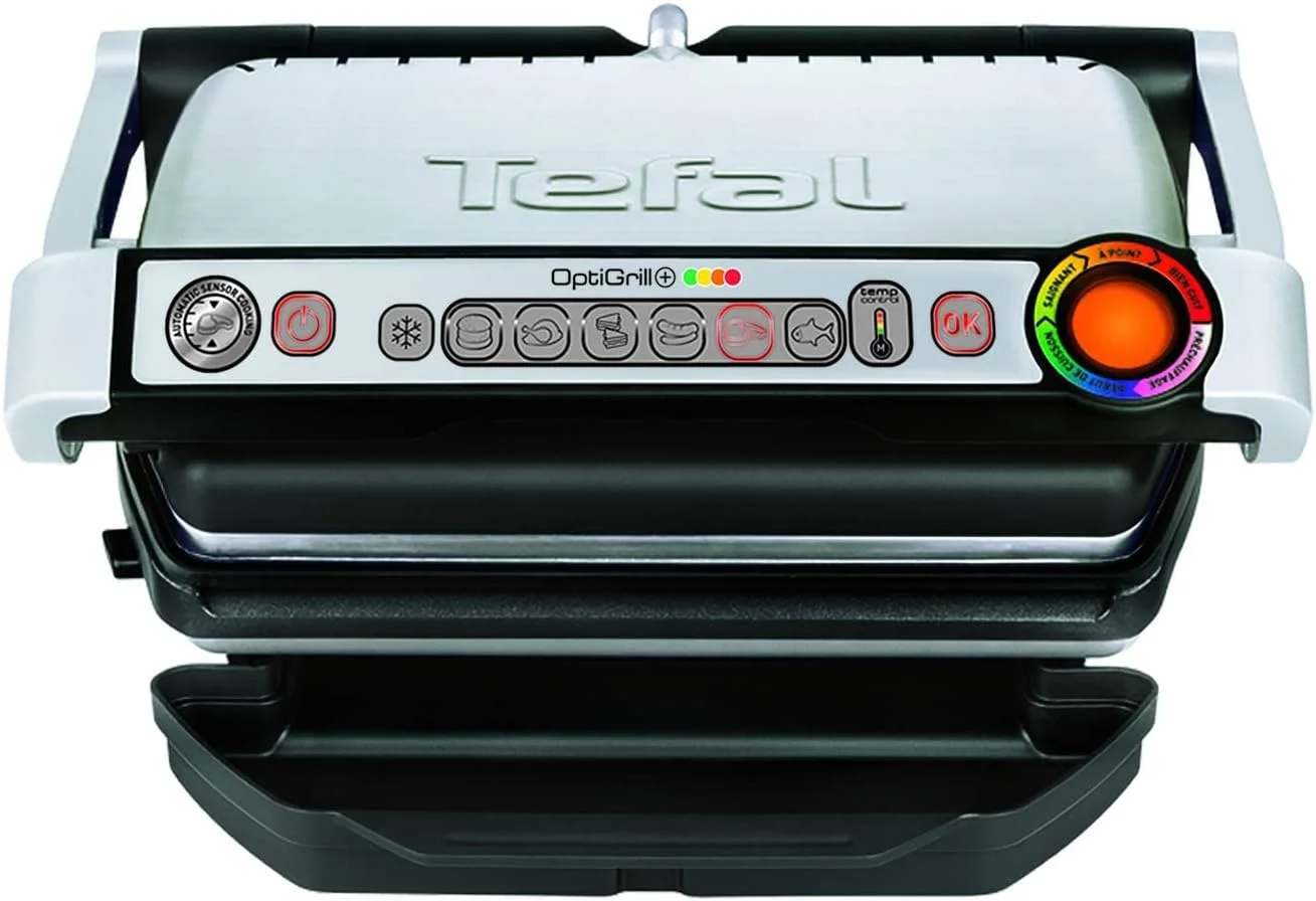 گریل برقی تفال Optigrill مناسب برای گریل کردن در فضای داخلی، 2000 وات، استیل ضد زنگ، مدل GC712D28 "حداقل 1 سال گارانتی سازنده" گریل برقی تفال Optigrill مناسب برای گریل کردن در فضای داخلی، 2000 وات، استیل ضد زنگ، مدل GC712D28 "حداقل 1 سال گارانتی سازنده"