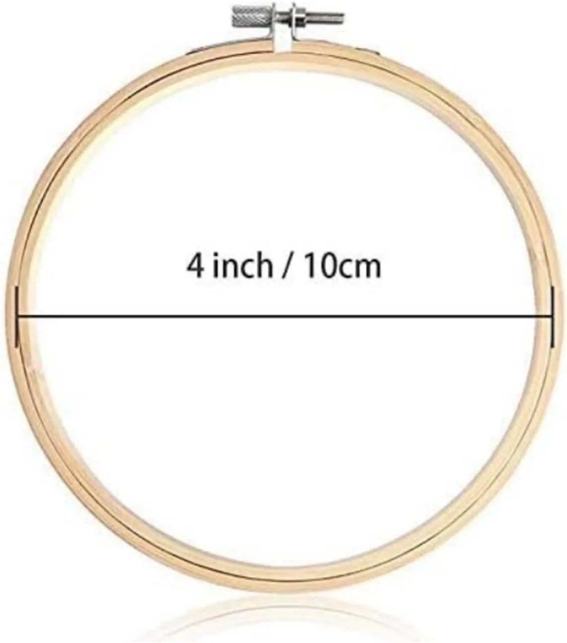 SKEIDO حلقه گلدوزی چوبی 12 عددی، کاردستی DIY، حلقه گرد بامبو، ابزار خیاطی زیبا و دست ساز، 4 اینچ (10 سانتی متر)