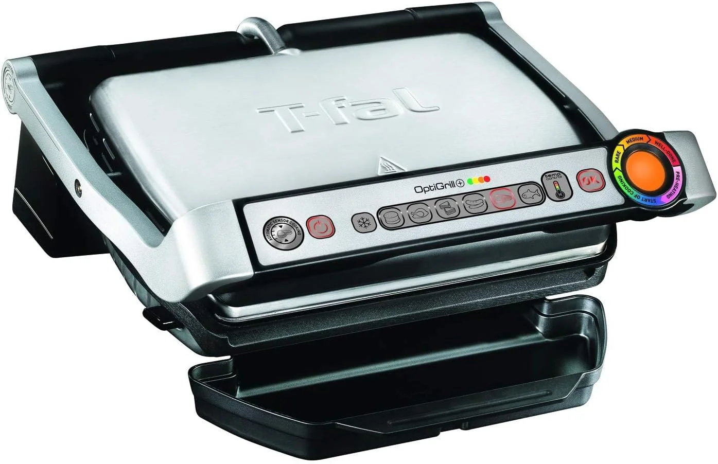 گریل برقی تفال Optigrill مناسب برای گریل کردن در فضای داخلی، 2000 وات، استیل ضد زنگ، مدل GC712D28 "حداقل 1 سال گارانتی سازنده" گریل برقی تفال Optigrill مناسب برای گریل کردن در فضای داخلی، 2000 وات، استیل ضد زنگ، مدل GC712D28 "حداقل 1 سال گارانتی سازنده"