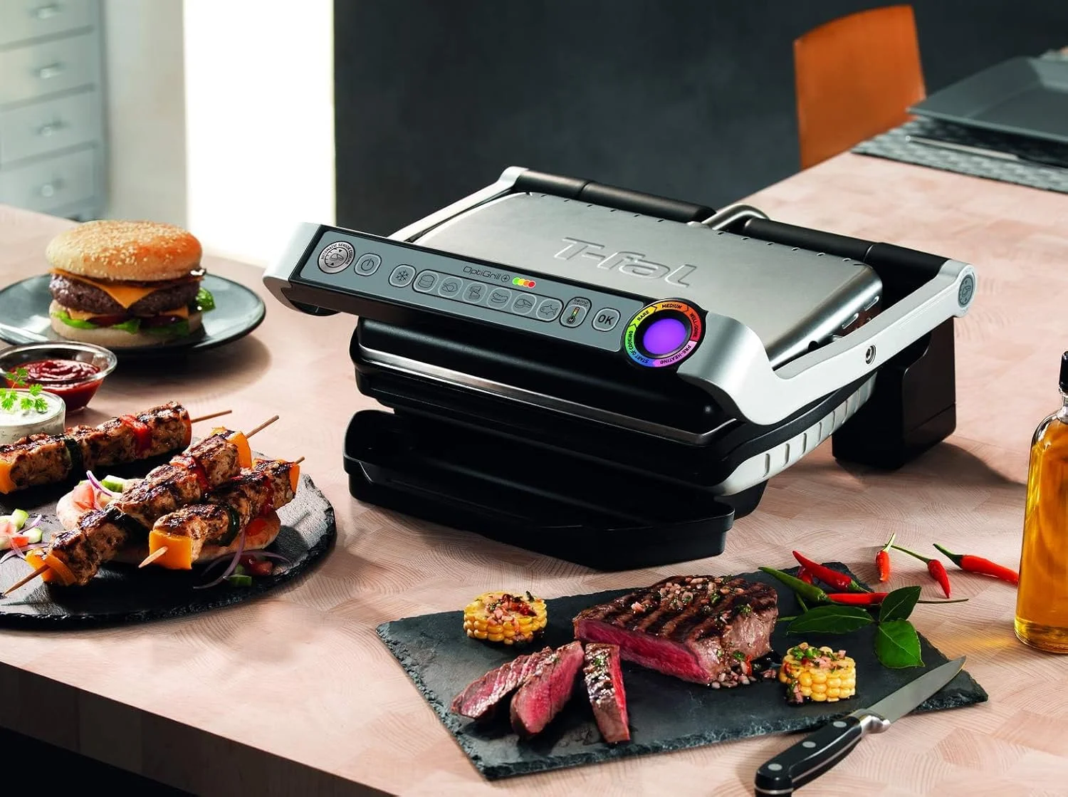 گریل برقی تفال Optigrill مناسب برای گریل کردن در فضای داخلی، 2000 وات، استیل ضد زنگ، مدل GC712D28 "حداقل 1 سال گارانتی سازنده" گریل برقی تفال Optigrill مناسب برای گریل کردن در فضای داخلی، 2000 وات، استیل ضد زنگ، مدل GC712D28 "حداقل 1 سال گارانتی سازنده"
