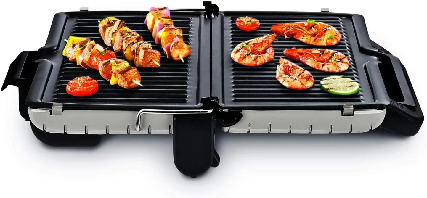 گریل تفال، باربیکیو / گریل فوق العاده جمع و جور، 1700 وات، نقره ای، مدل Gc302B28 "حداقل 1 سال گارانتی سازنده" گریل تفال، باربیکیو / گریل فوق العاده جمع و جور، 1700 وات، نقره ای، مدل Gc302B28 "حداقل 1 سال گارانتی سازنده"