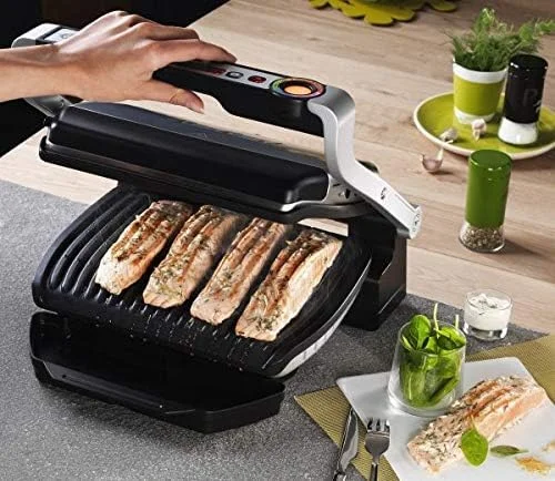 گریل برقی تفال Optigrill مناسب برای گریل کردن در فضای داخلی، 2000 وات، استیل ضد زنگ، مدل GC712D28 "حداقل 1 سال گارانتی سازنده" گریل برقی تفال Optigrill مناسب برای گریل کردن در فضای داخلی، 2000 وات، استیل ضد زنگ، مدل GC712D28 "حداقل 1 سال گارانتی سازنده"