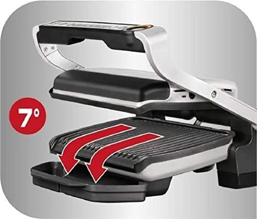 گریل برقی تفال Optigrill مناسب برای گریل کردن در فضای داخلی، 2000 وات، استیل ضد زنگ، مدل GC712D28 "حداقل 1 سال گارانتی سازنده" گریل برقی تفال Optigrill مناسب برای گریل کردن در فضای داخلی، 2000 وات، استیل ضد زنگ، مدل GC712D28 "حداقل 1 سال گارانتی سازنده"