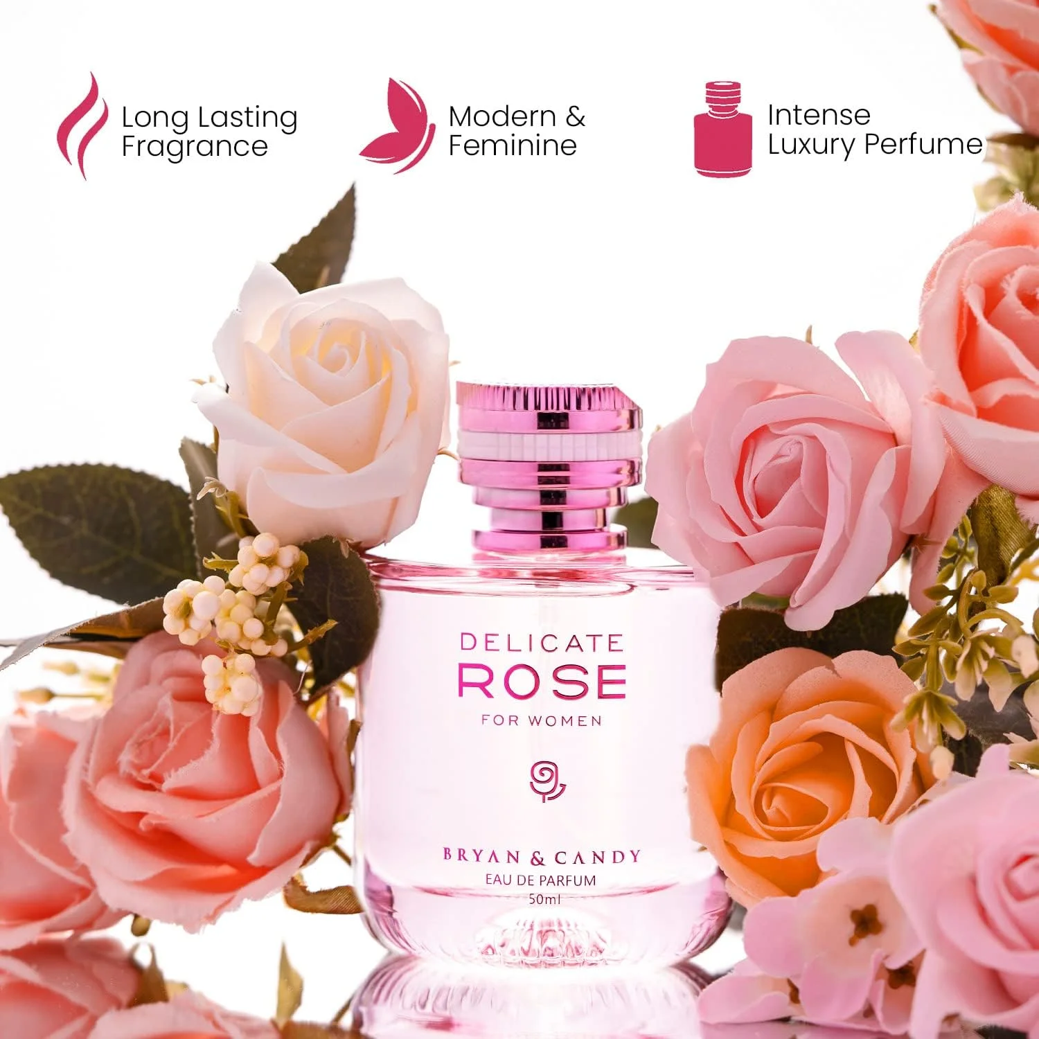 عطر زنانه رز ظریف برایان اند کندی، ماندگاری طولانی، طراوت بخش و آرامش بخش (50 میلی لیتر، بسته 1 عددی)